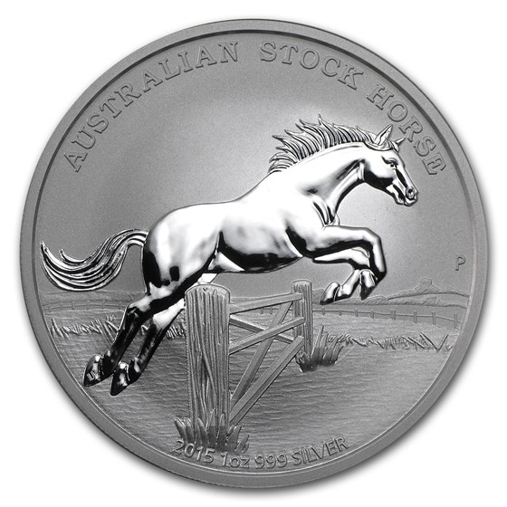 2015 Australia 1 oz Silver Stock Horse BU 2015 Australia 1 oz Silver Stock Horse BU
